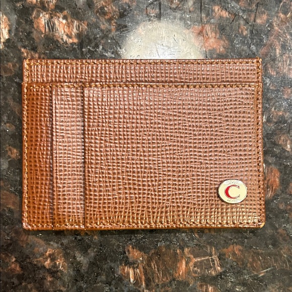Brown Coach Leather Card Holder